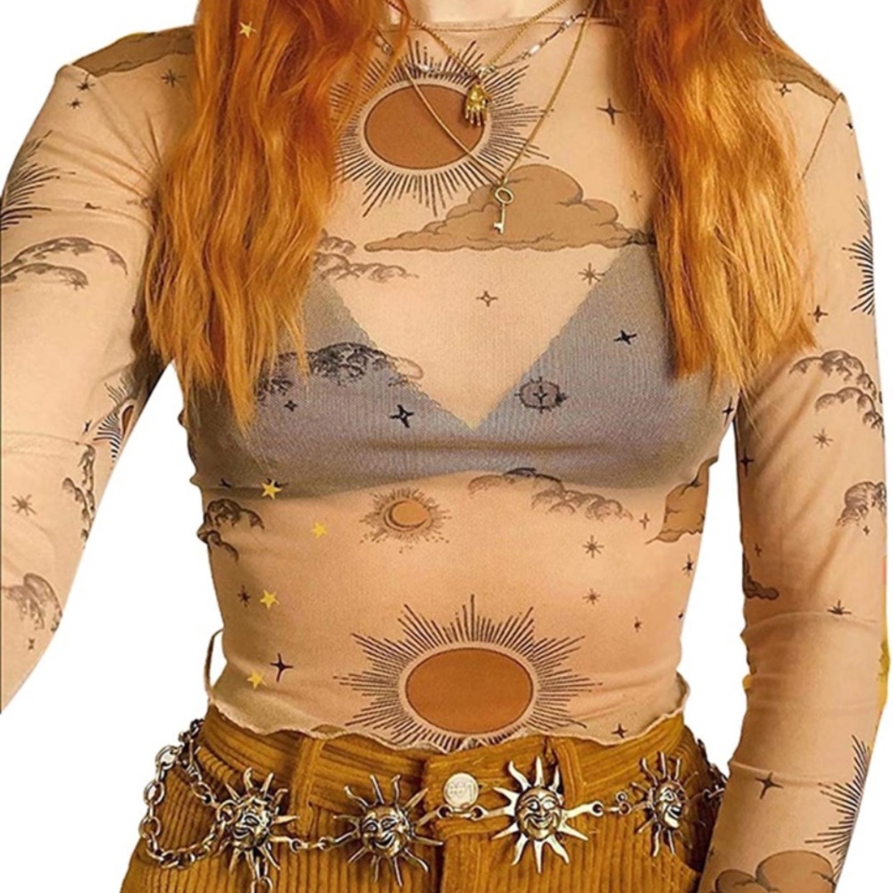 Sheer celestial top